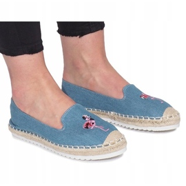 Kék lángoló farmer espadrillák 1