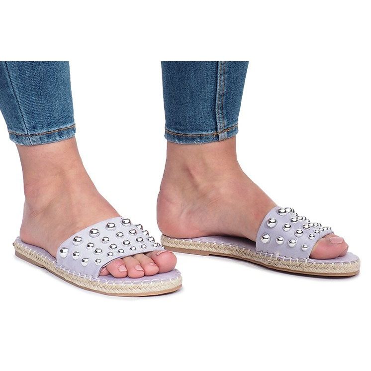 Ibolya papucs Mocate csapokkal 1