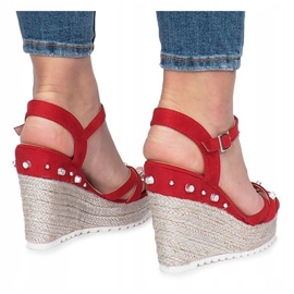 Piros ék szandál Chillin espadrilles 1