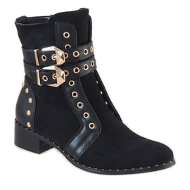 Fekete velúr csizma 9243 1