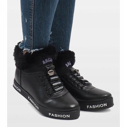 Fekete GF-ZM106 szőrme bélésű csizma 2
