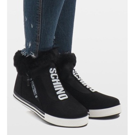 Fekete NB220P velúr szigetelt csizma 2