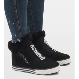 Fekete NB220P velúr szigetelt csizma 1