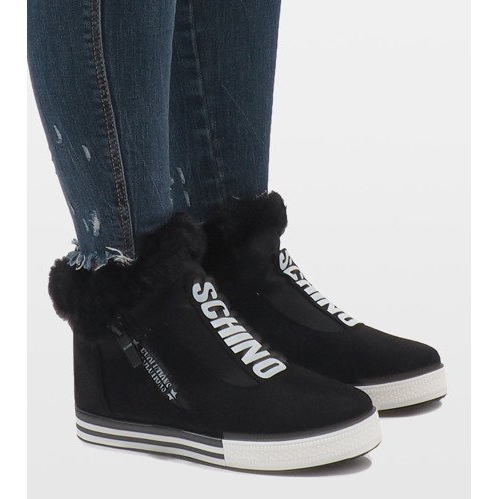 Fekete NB220P velúr szigetelt csizma 1