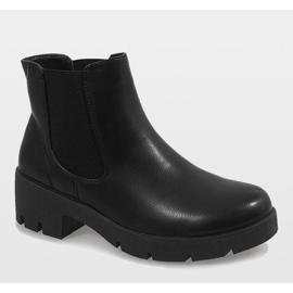 Fekete szigetelésű magassarkú 9996-3 1