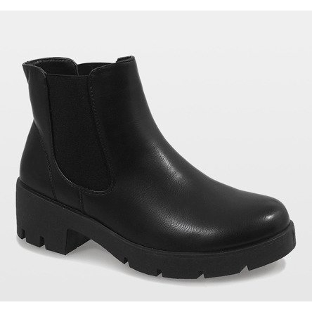 Fekete szigetelésű magassarkú 9996-3 1