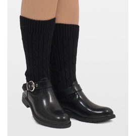 Ideal Shoes Fekete szigetelésű csizma E-4939 2