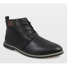 Fekete szigetelésű alacsony cipő férfiaknak 989-1 1