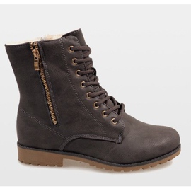 Szürke szigetelésű csizma E591-3 2