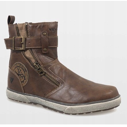 Barna szigetelésű felcsúsztatható cipő 8199 1