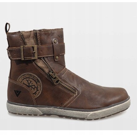 Barna szigetelésű felcsúsztatható cipő 8199 2