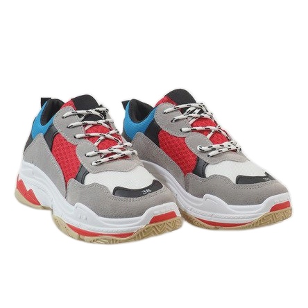 Divatos fekete sportcipő D1901-L65 szürke sokszínű 1