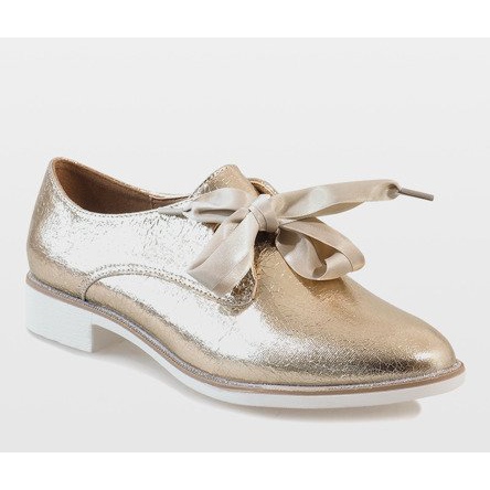 Arany fűzős cipő L7100 aranysárga 2 Arany fűzős cipő L7100 aranysárga 2
