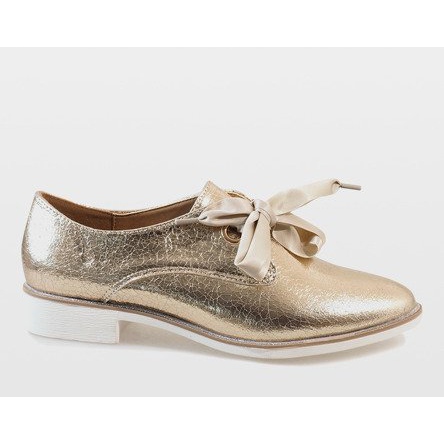 Arany fűzős cipő L7100 aranysárga 1 Arany fűzős cipő L7100 aranysárga 1