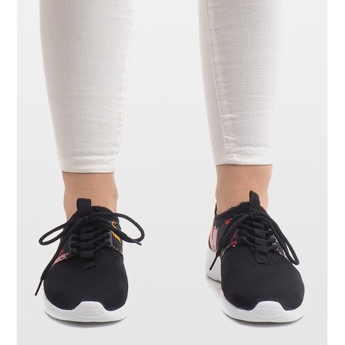 Sportcipők virágokkal 625 Fekete 1