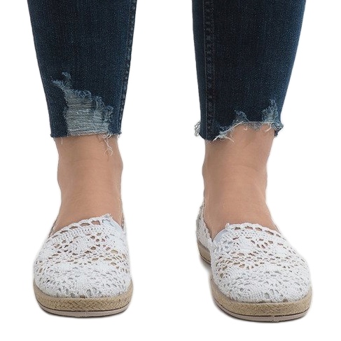 JX57P fehér csipke cipők 2