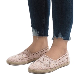 JX57P rózsaszín csipke cipők 1