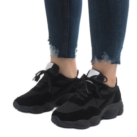 Fekete E-102 sportcipő 1