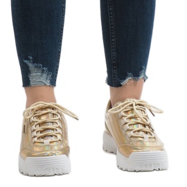 Arany divatos sportcipő 82017 aranysárga 2