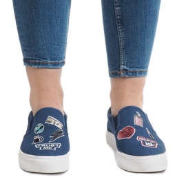Navy blue csúszós cipők NB102P sötétkék 2