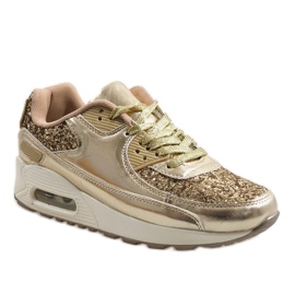 Arany fényes B64-1 sportcipő aranysárga 1