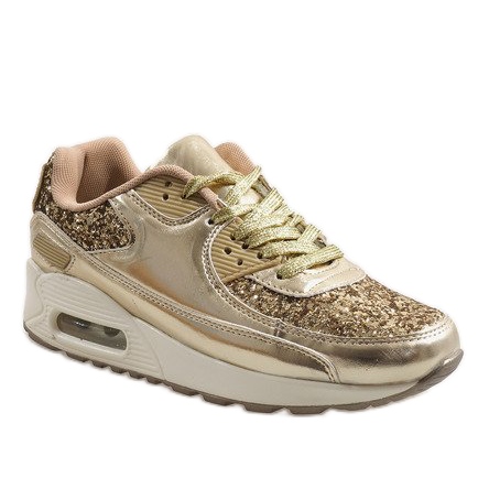 Arany fényes B64-1 sportcipő aranysárga 1