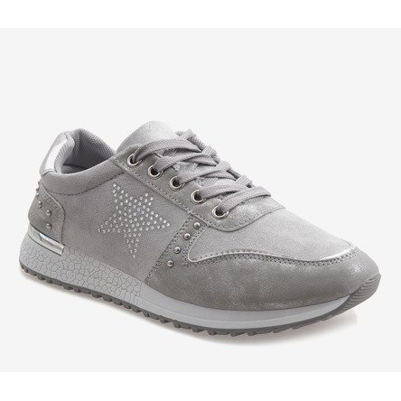 Szürke sportcipők csillaggal XSM101-19 1