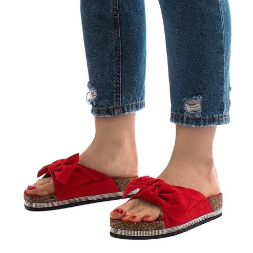 Piros papucs íjjal N-33 1