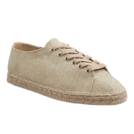 Arany fűzős espadrillák 831-1 aranysárga 1