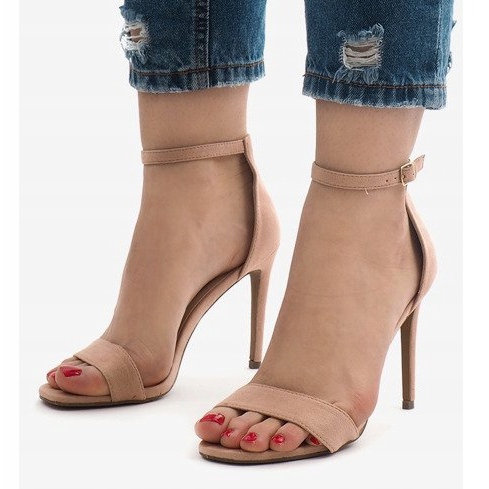 Rózsaszín velúr szandál SY-31P 1