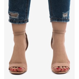 Rózsaszín velúr szandál SY-31P 2