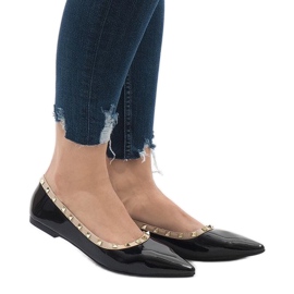 Fekete balerinák csapokkal 127-16 1