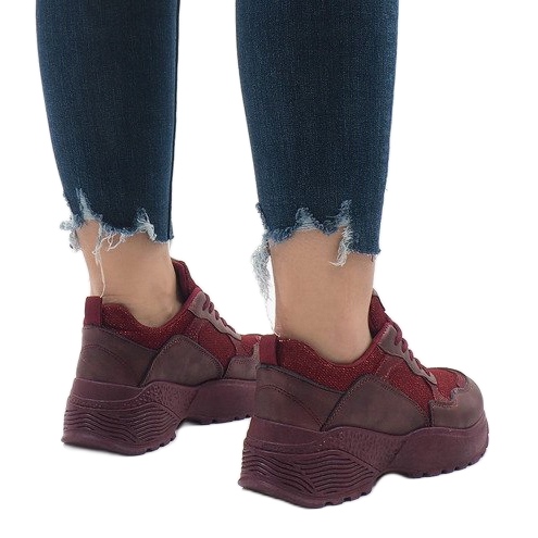 BY-080 bordó sportcipő piros sokszínű 1