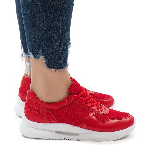 Piros divatos sportcipő LS180406 1