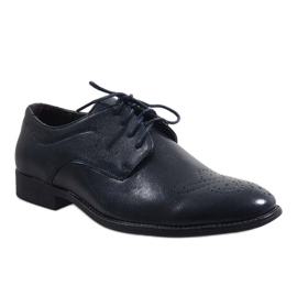 Elegáns sötétkék cipő D181502B 1