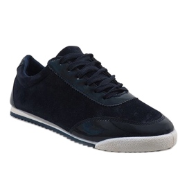 Navy blue férfi cipők JX-22 fekete 1