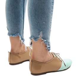 Menta áttört jazz cipő Oxford cipő 2 barna zöld 1