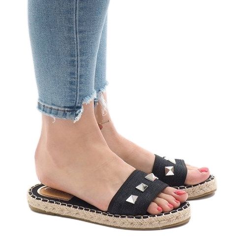 Fekete farmer papucs 7087 csap 1