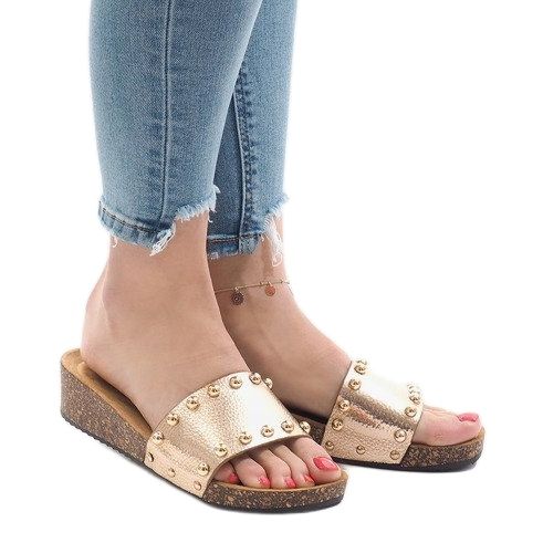 Pezsgő magassarkú AC-2809 aranysárga 1