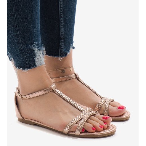 Pezsgő szandál WL017 -el díszítve sárga 1