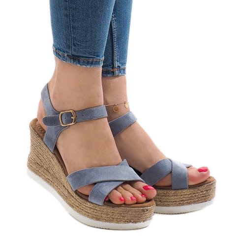 Kék XL104 ék szandál 1