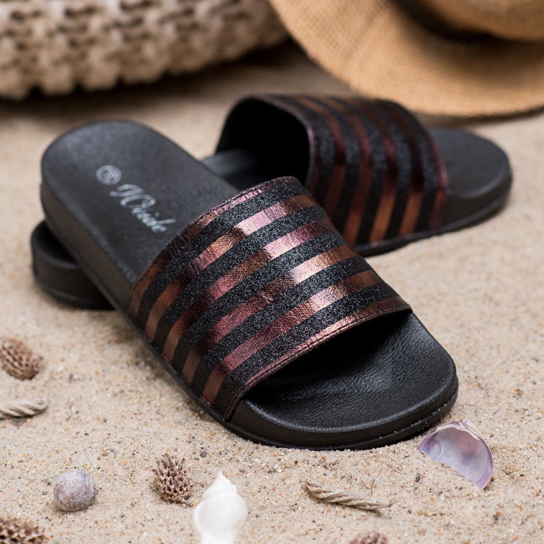 Weide Papucs csillogással fekete 1