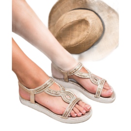 SHELOVET Wedge Slip-On szandál sárga 2