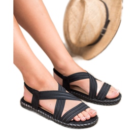 SHELOVET Kényelmes női szandál fekete 1