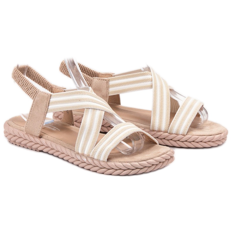 SHELOVET Kényelmes női szandál barna 1