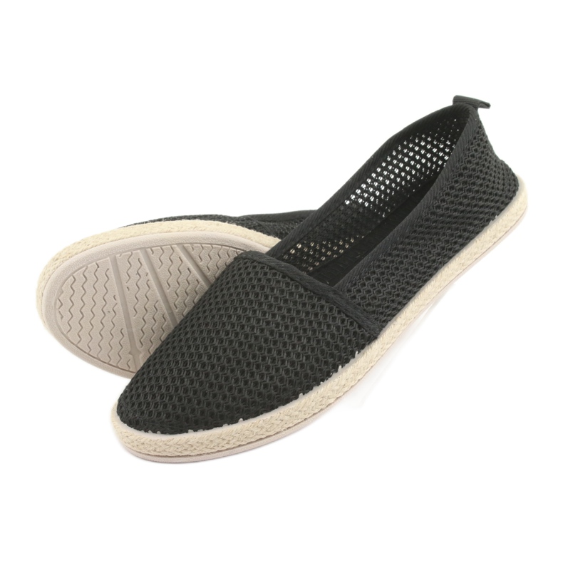 Fekete hálós espadrillák JX1029 Fekete 4