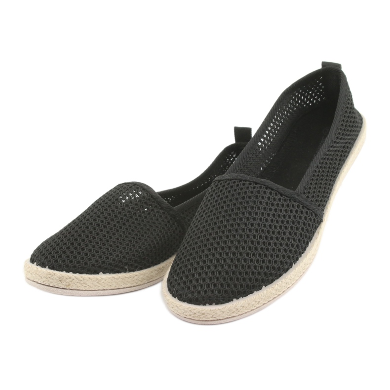 Fekete hálós espadrillák JX1029 Fekete 3