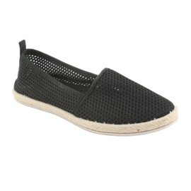 Fekete hálós espadrillák JX1029 Fekete 1