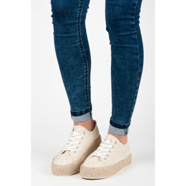 Bézs Espadrilles A Kötés 1