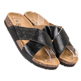 SHELOVET Klasszikus fekete papucs 1